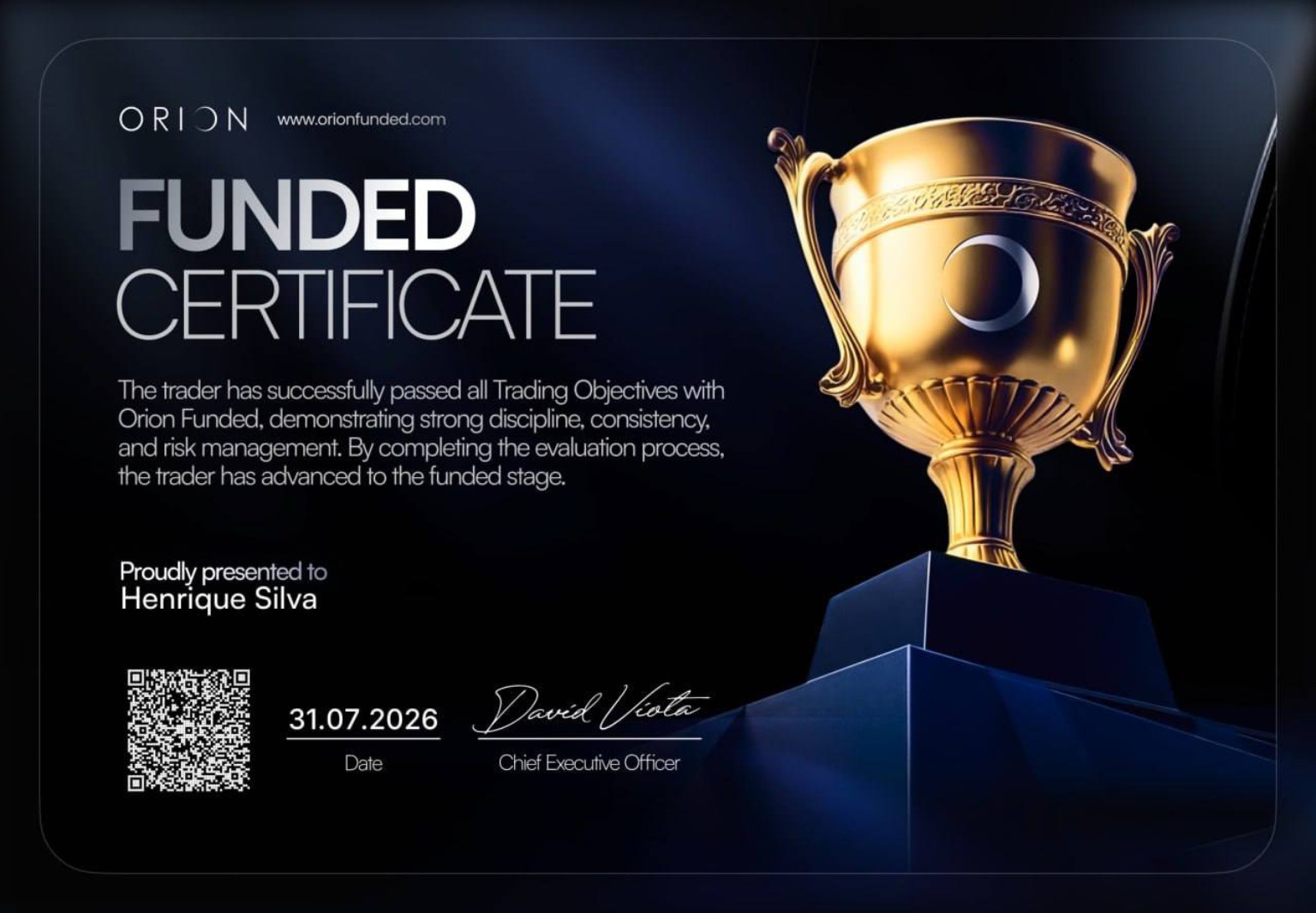 Cuenta financiada Orion