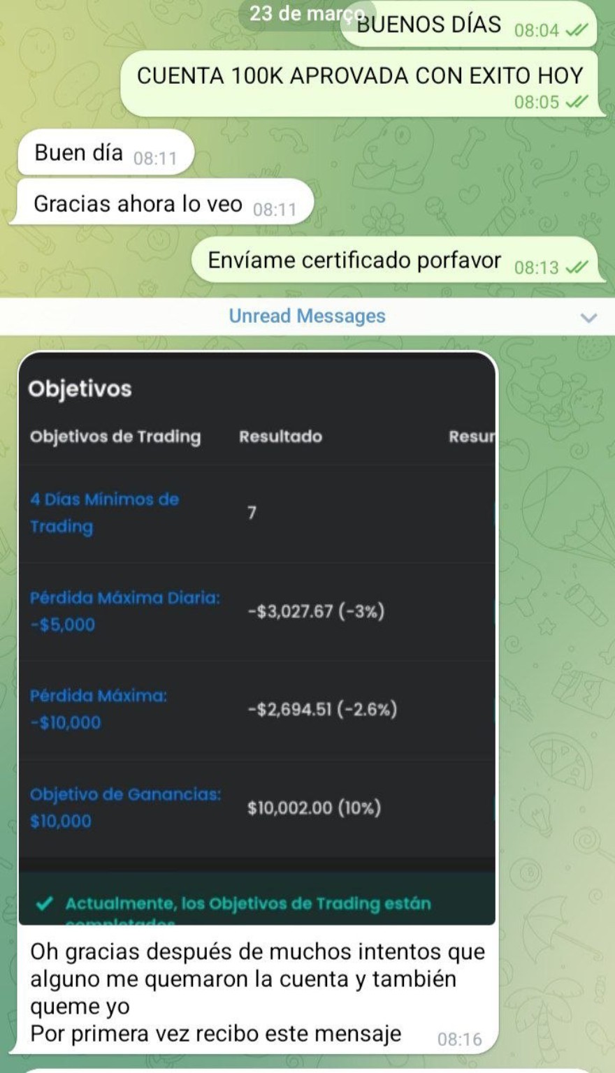 Feedback cuenta 100K