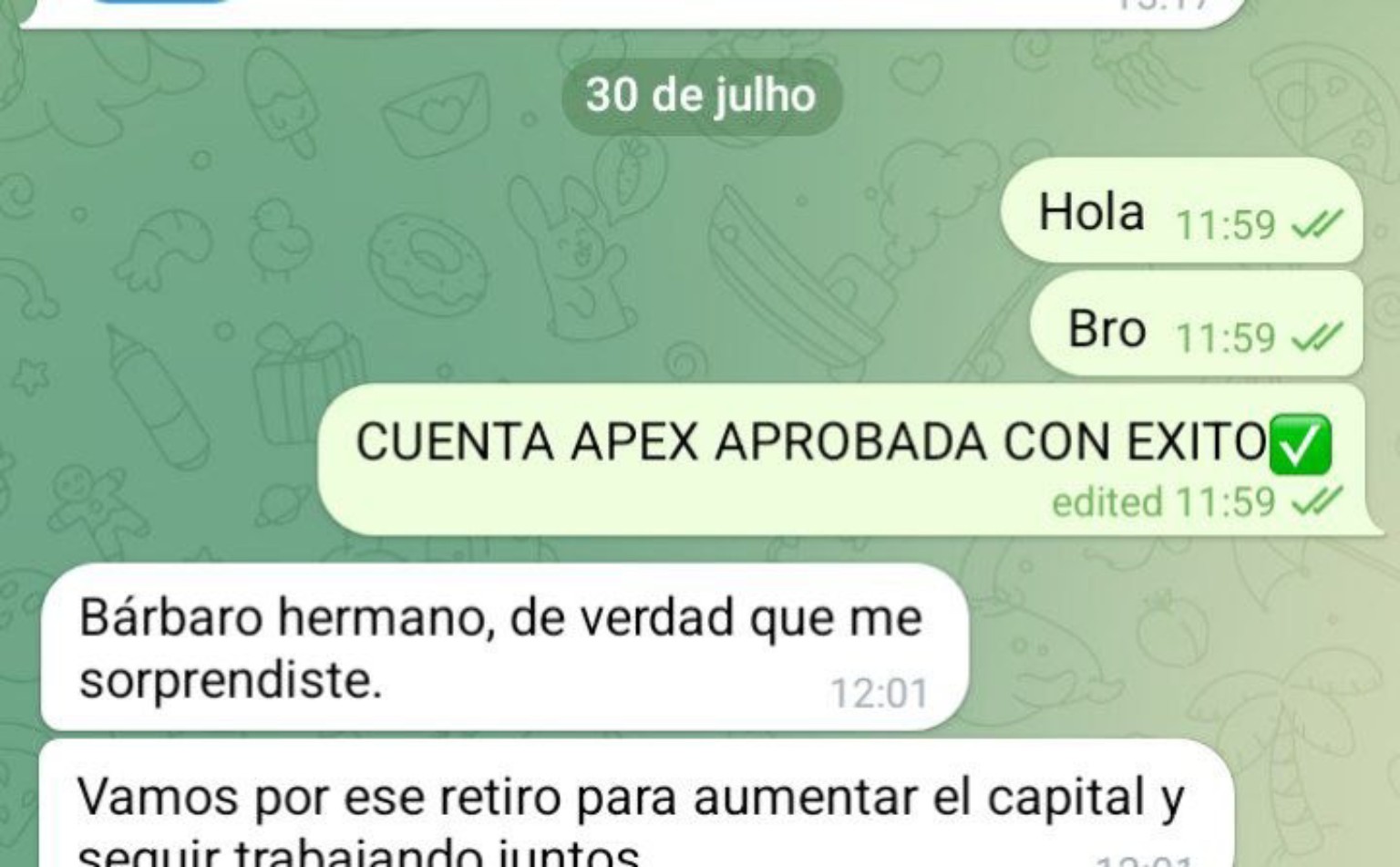 Feedback de cuenta Apex