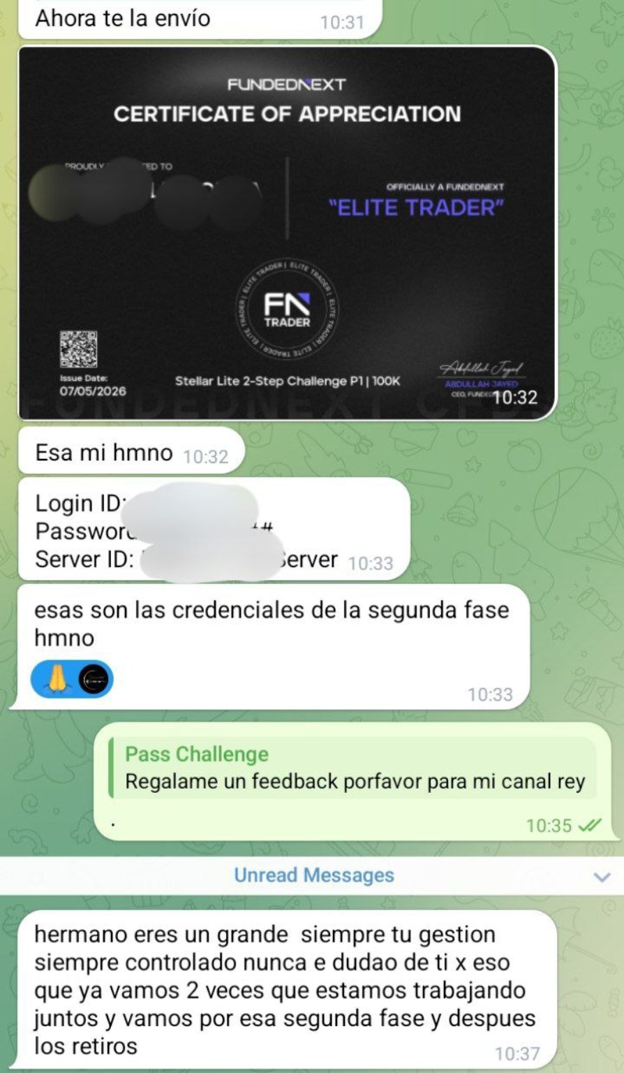 Feedback FundedNext