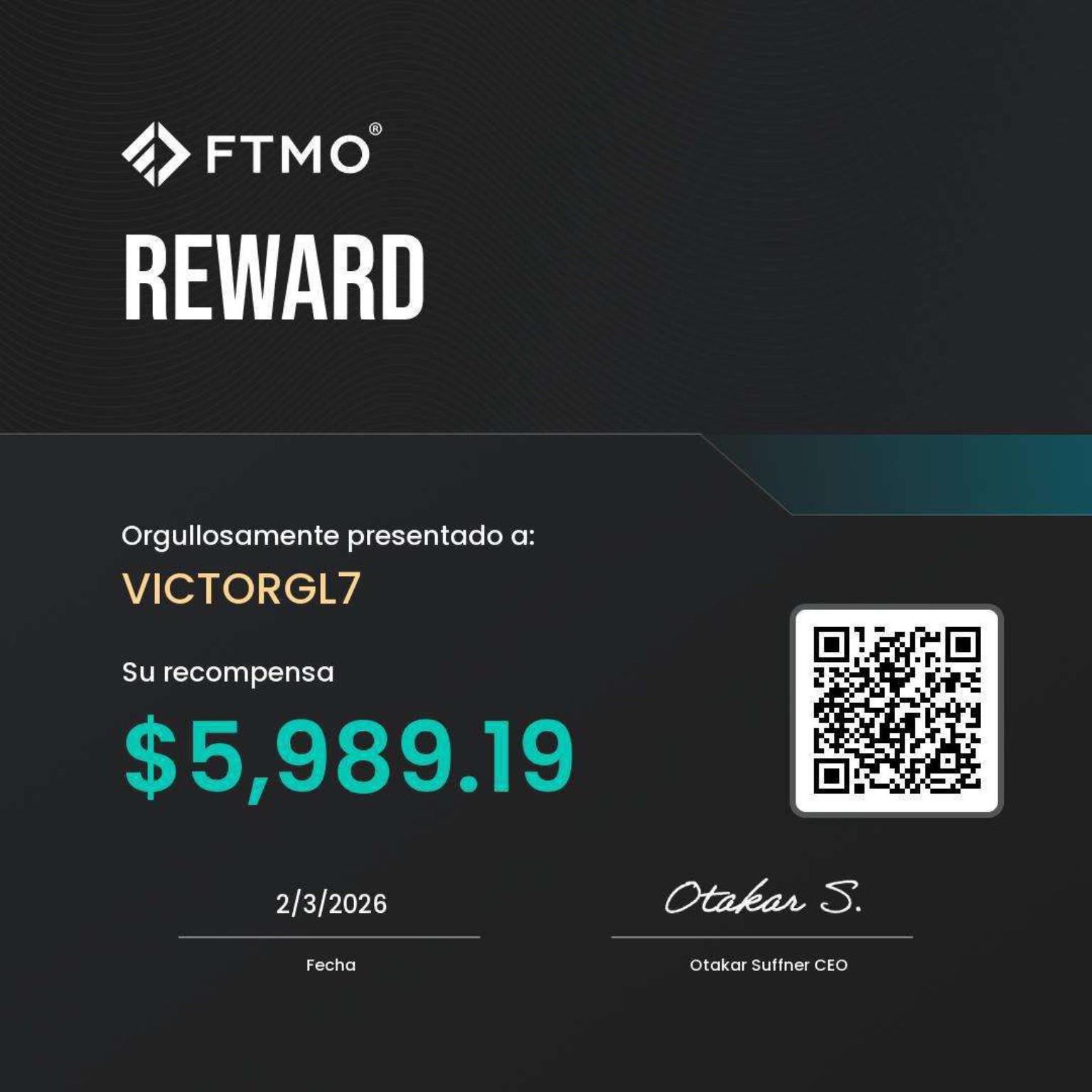 Recompensa FTMO
